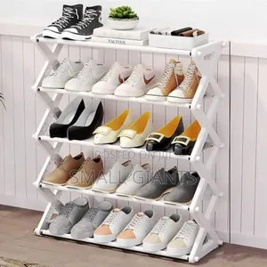 Foldable Multi-Tiered Shoe Rack