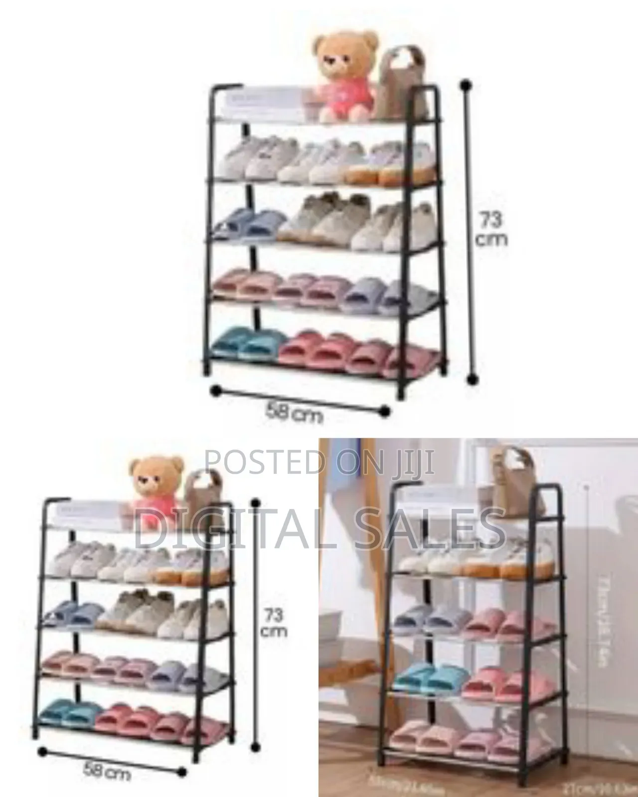 Modern Plastics Shoe Rack Multifunctional Free Standing Shoe