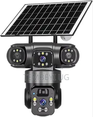 Solar Powered Security Camera With Multiple Lenses