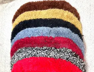 Oval Fluffy Door Mats in All Colours