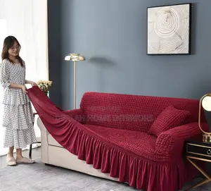 2 Seater Sofa Cover in Maroon and Other Colours