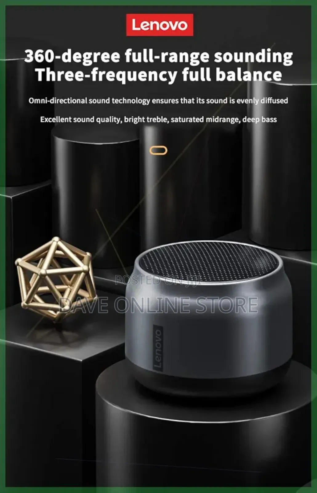 Lenovo Thinkplus Portable Bluetooth Speaker,Grey