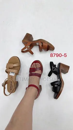 Stone Leather Short Heels