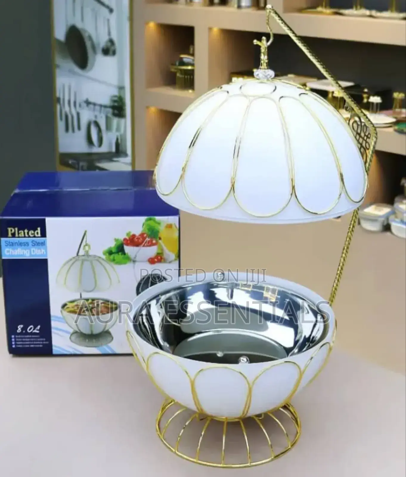 Unique Stainless Steel Round Chafing Dish Buffet Set