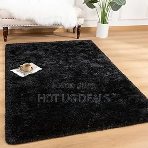 1.5mx2m Fluffy Carpet - Black