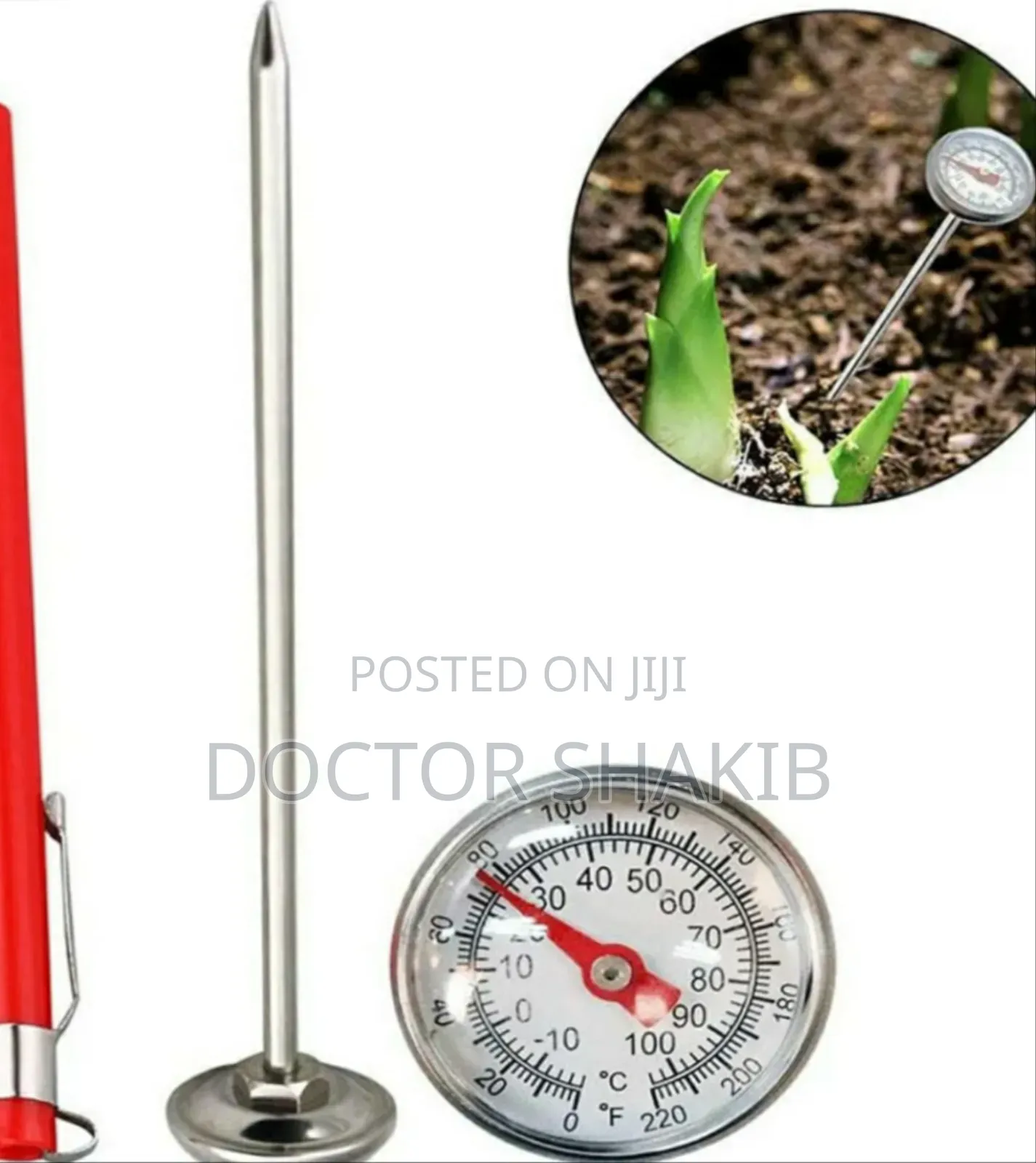 New Stainless Steel Soil Thermometer