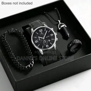 Men's Watch 1 Set Casual, Stylish Arabic Numerals Round Dial, Pu Strap
