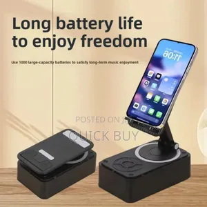 Bluetooth Speaker With A Built-in Phone Holder