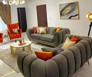 7 Seaters Sofa Set With a Metallic Centre Table