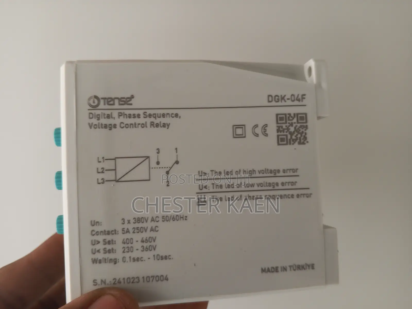 Phase Voltage Control Relay