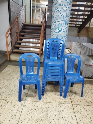 Banquet Armless Blue Plastic Chairs