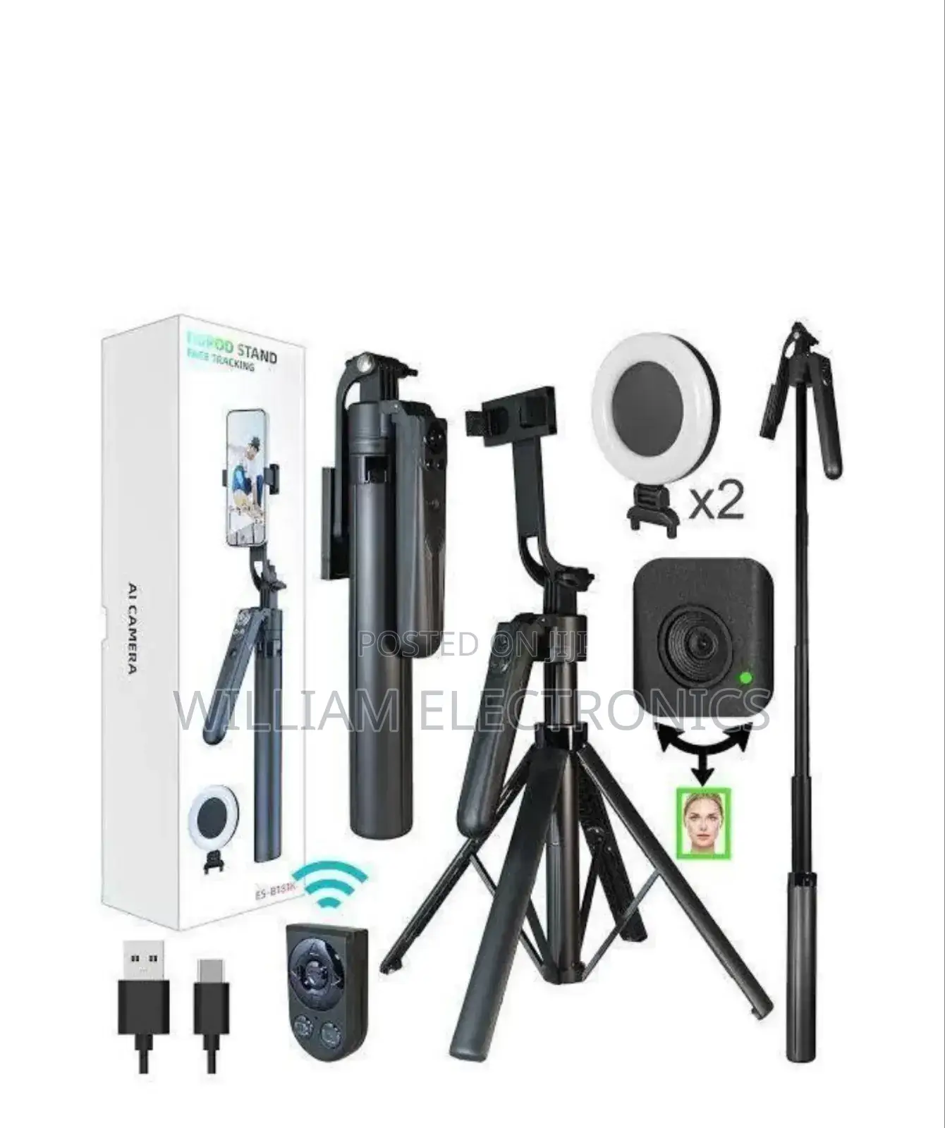 Auto Face Tracking Tripod 360 Rotation