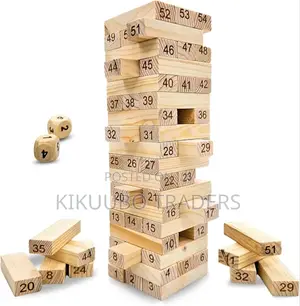 54pcs Stacking Game Wooden Blocks