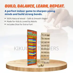 54pcs Stacking Game Wooden Blocks