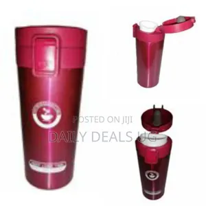Stainless Steel Thermos Travel Mug Cup, 380 Ml - Pink