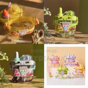 800ml Children's Cute Dual Use Cartoon Dual Juice Water Milk Drink
