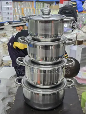 4 Pieces Stainless Steel Cookware and Serving Dishes