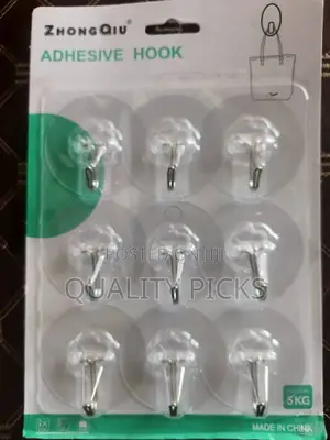 Transparent Adhesive Hooks.