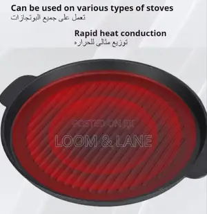 Cast Iron Grill Pan With a Wooden Base