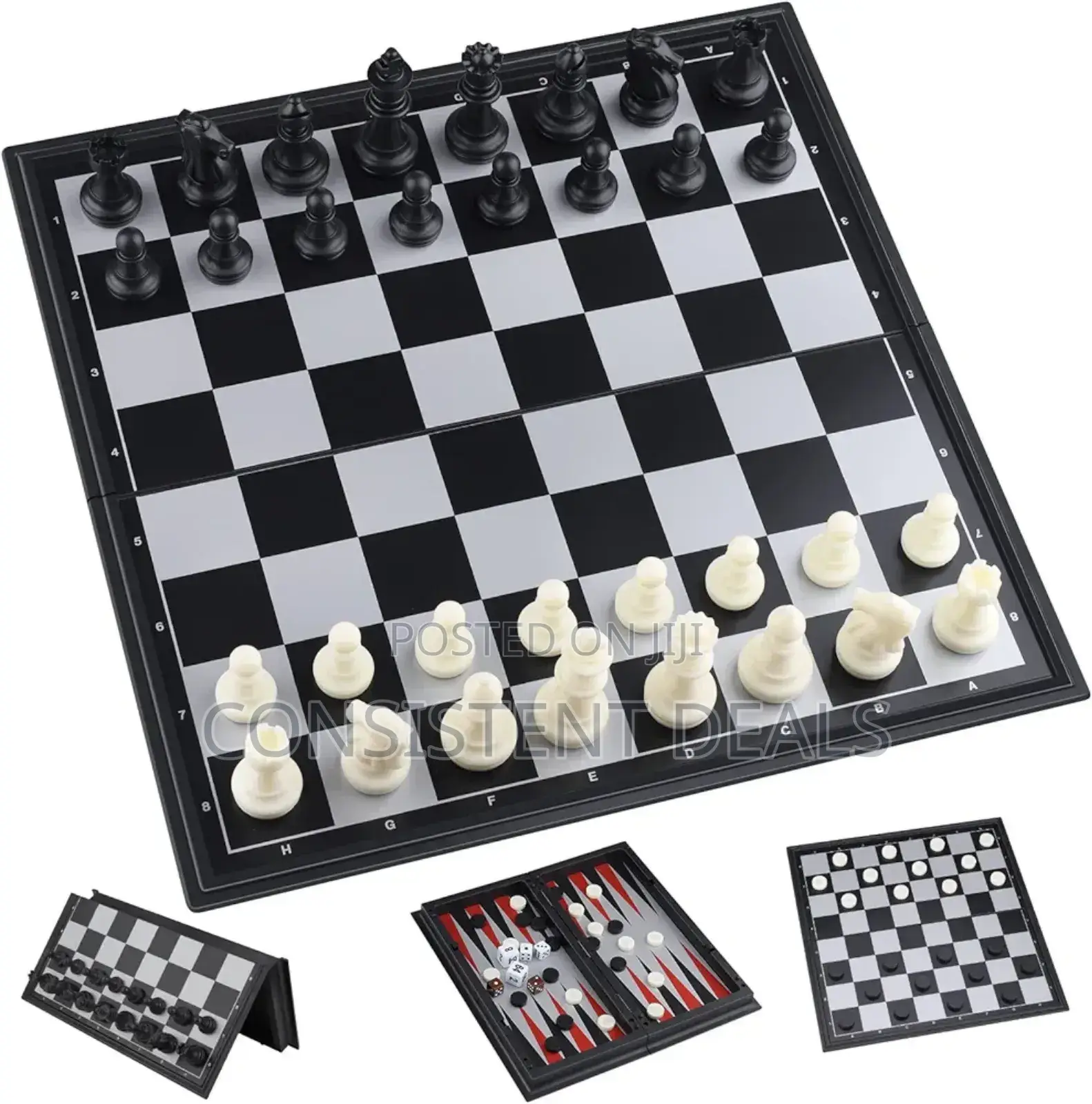 Foldable Plastic Chess Set