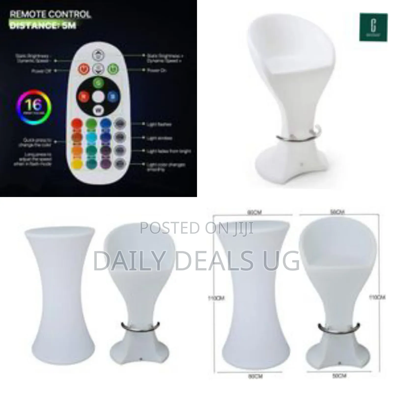 1 Piece Color Changing Led Luminous Waist Bar Cocktail Table