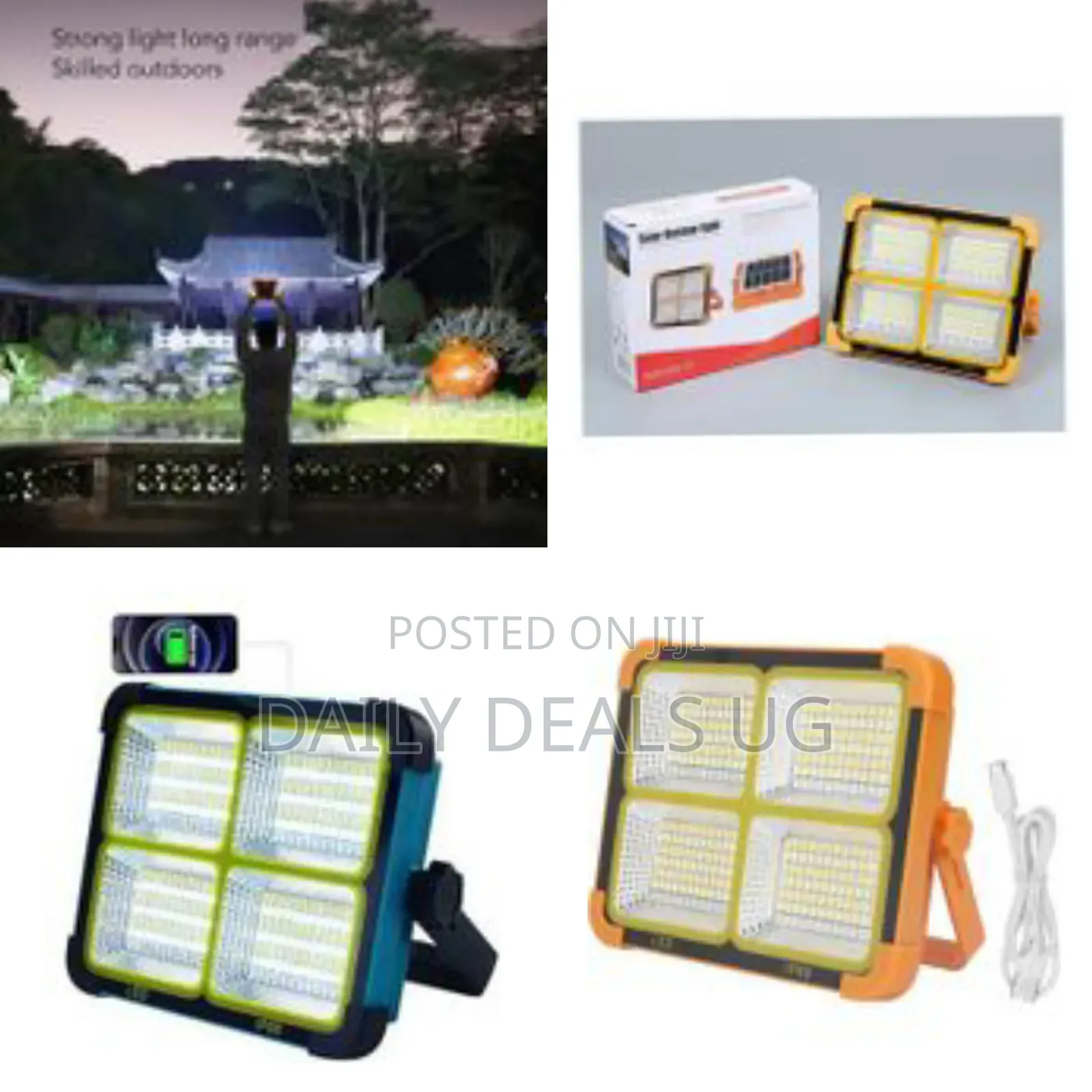Portable Rechargeable Motion Sensor Security Flood Solar Lights