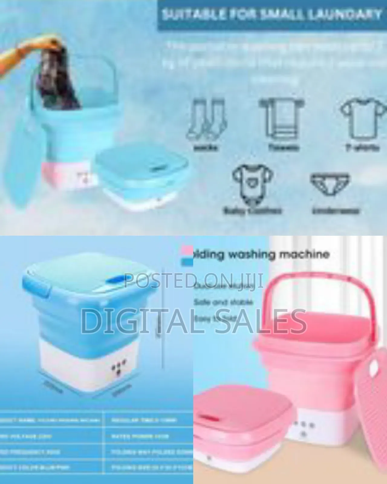 Portable Foldable Camping Mini Washing Machine