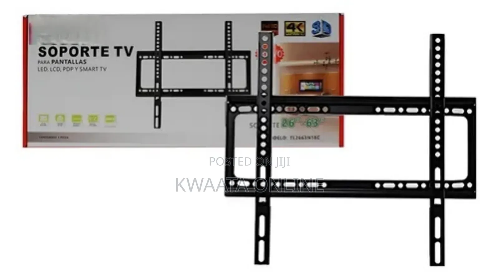 Fixed Tv Screen Mount For 40 To 80 Inches, 50 Kg