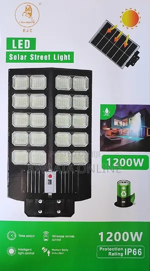 1200watt Solar Powered Remote Controlled Led Street/Pole Light