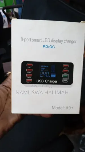 8-Port Smart Led Display Usb Charger