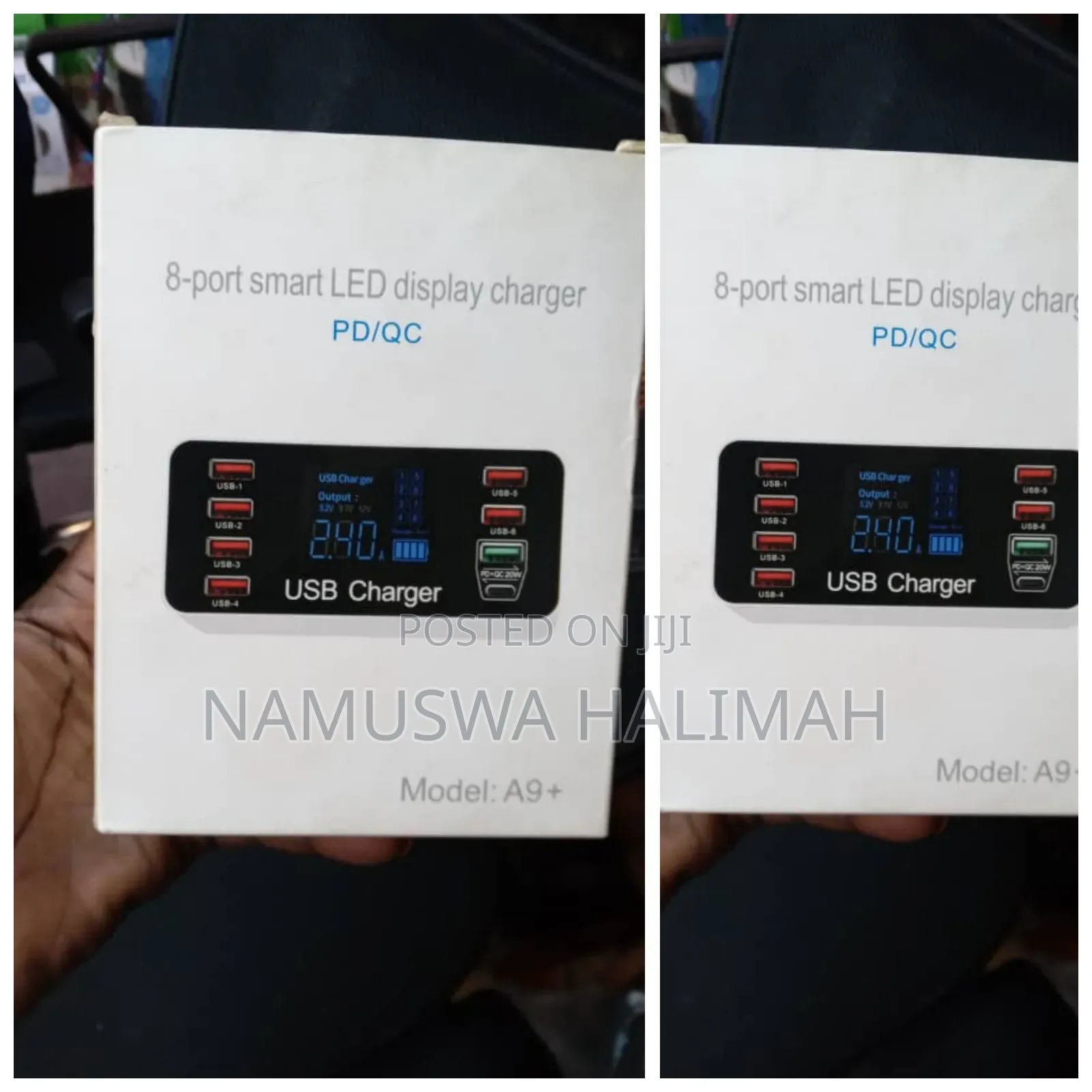 8-Port Smart Led Display Usb Charger