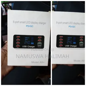 8-Port Smart Led Display Usb Charger