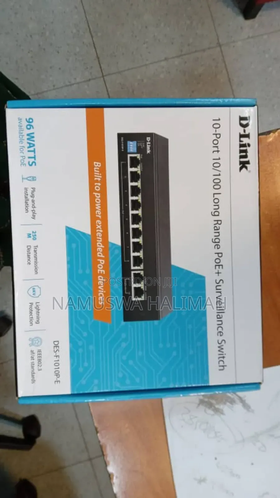 D-Link Des-F1010p-E 10-Port 10/100 Long Range Poe+ Surveillance Switch