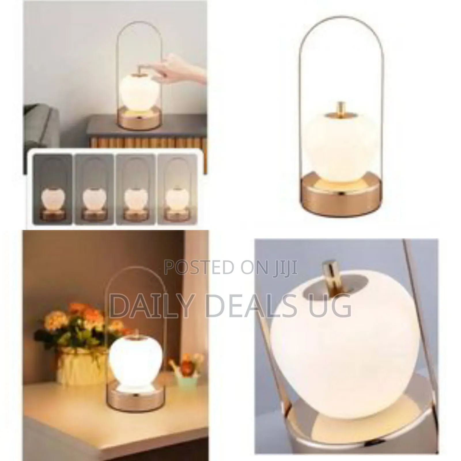 Led Rechargeable Touch Dimming Art Desk Lamp- Multicolor