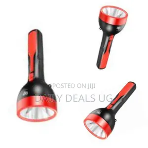Plastic Aluminum Cup Led Light Rechargeable Torch Flashlight - Red