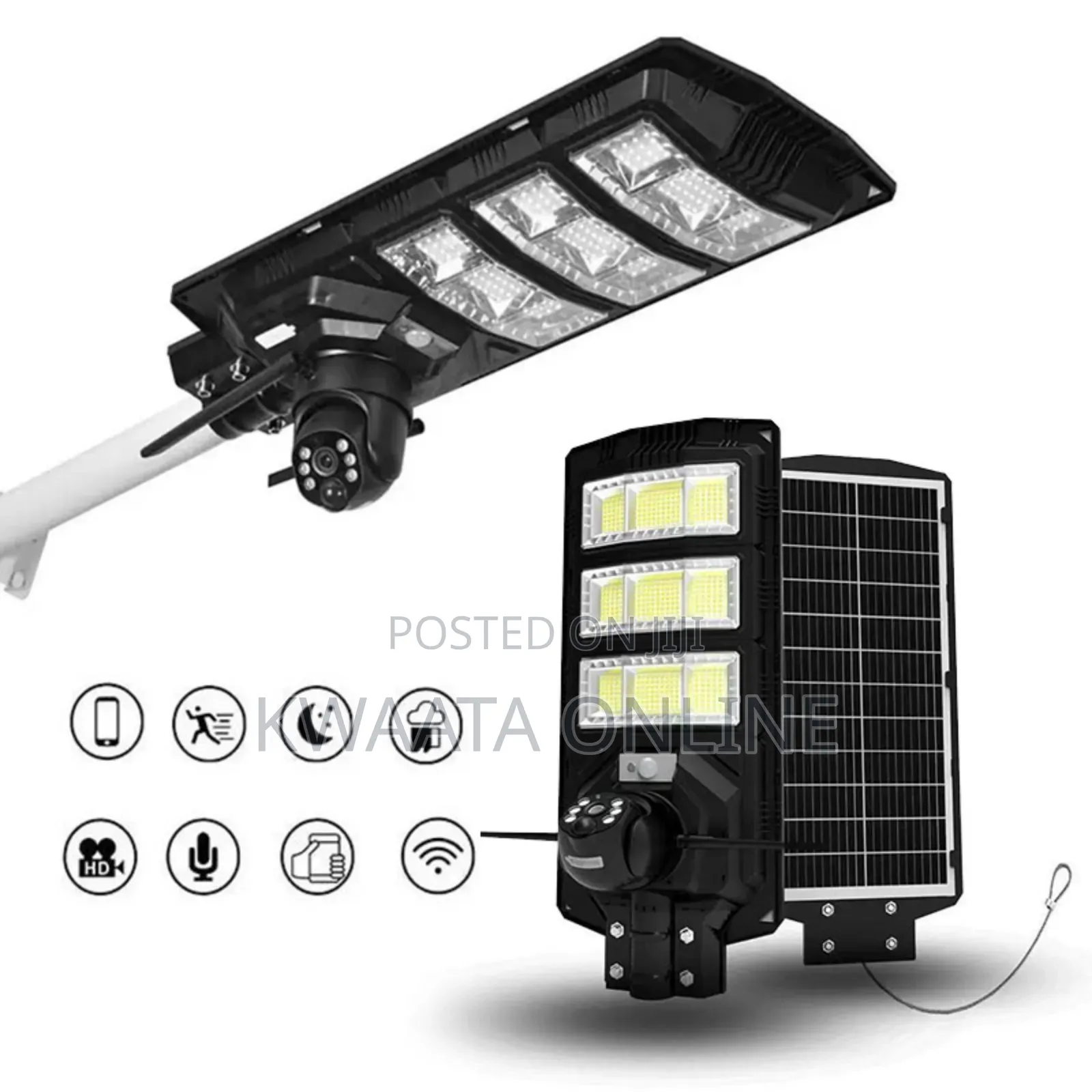 2 In1 Ai Wi-Fi Solar Camera +Street Solar Floodlight- 450w