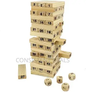 Non Toxic Wooden Game Building Blocks 54 PCS , Stacking