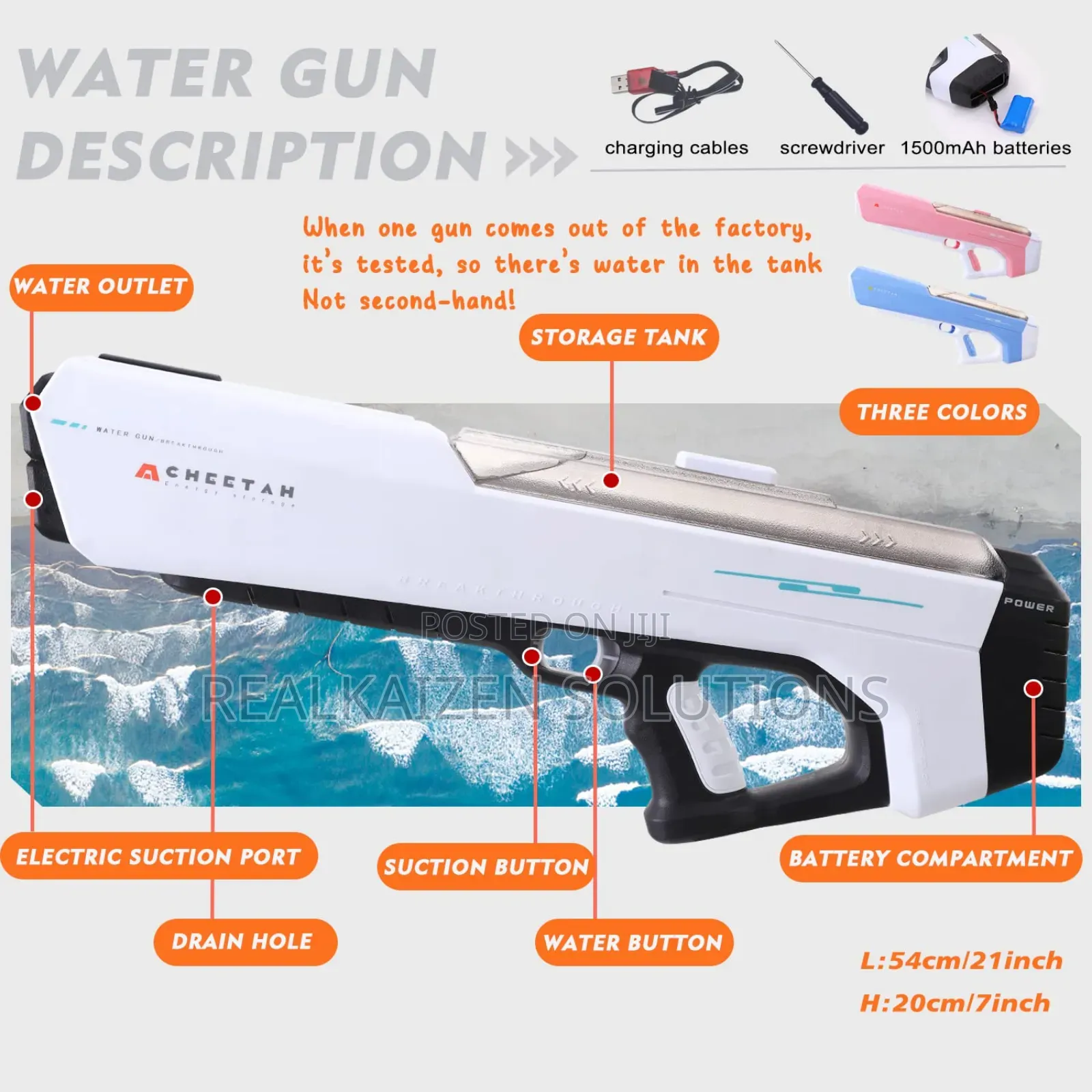 Cheetah Automatic Electric 12meters Long Range Water Gun