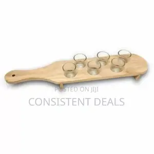 40cm Shot Plate With 6 Glasses Shot Cups Board