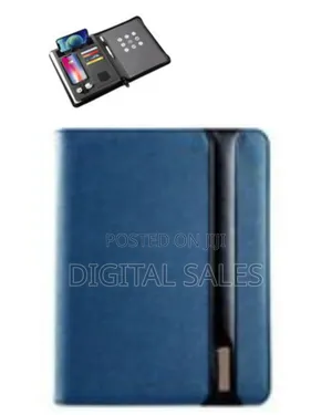 A4 Leather Document Portfolio Folder With Power Bank Gift Box