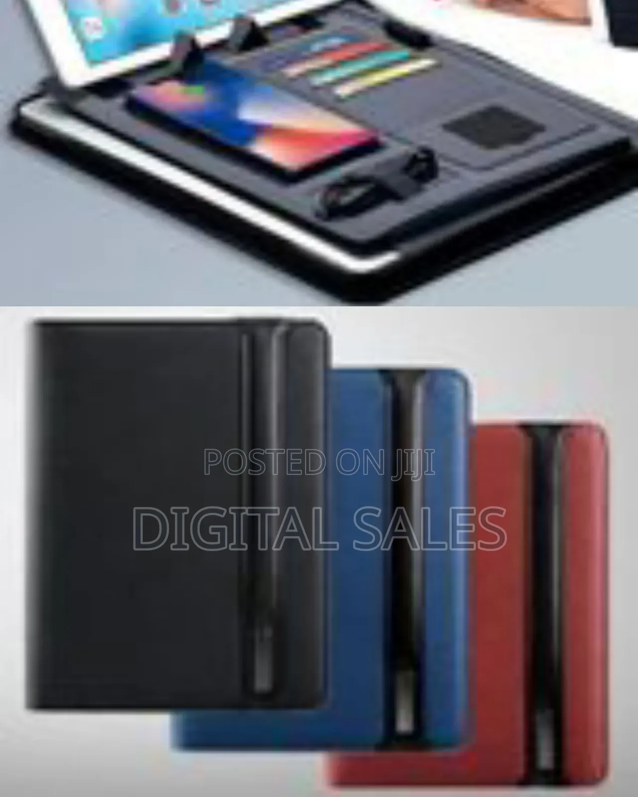 A4 Leather Document Portfolio Folder With Power Bank Gift Box