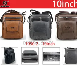 Jeep 1 Piece of 10 Inch Man Casual Leather Bag Shoulder Crossbody