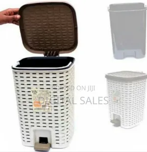 10l Dust Step Foot Pedal Trash Can Bucket Square Waste Bins With Lid