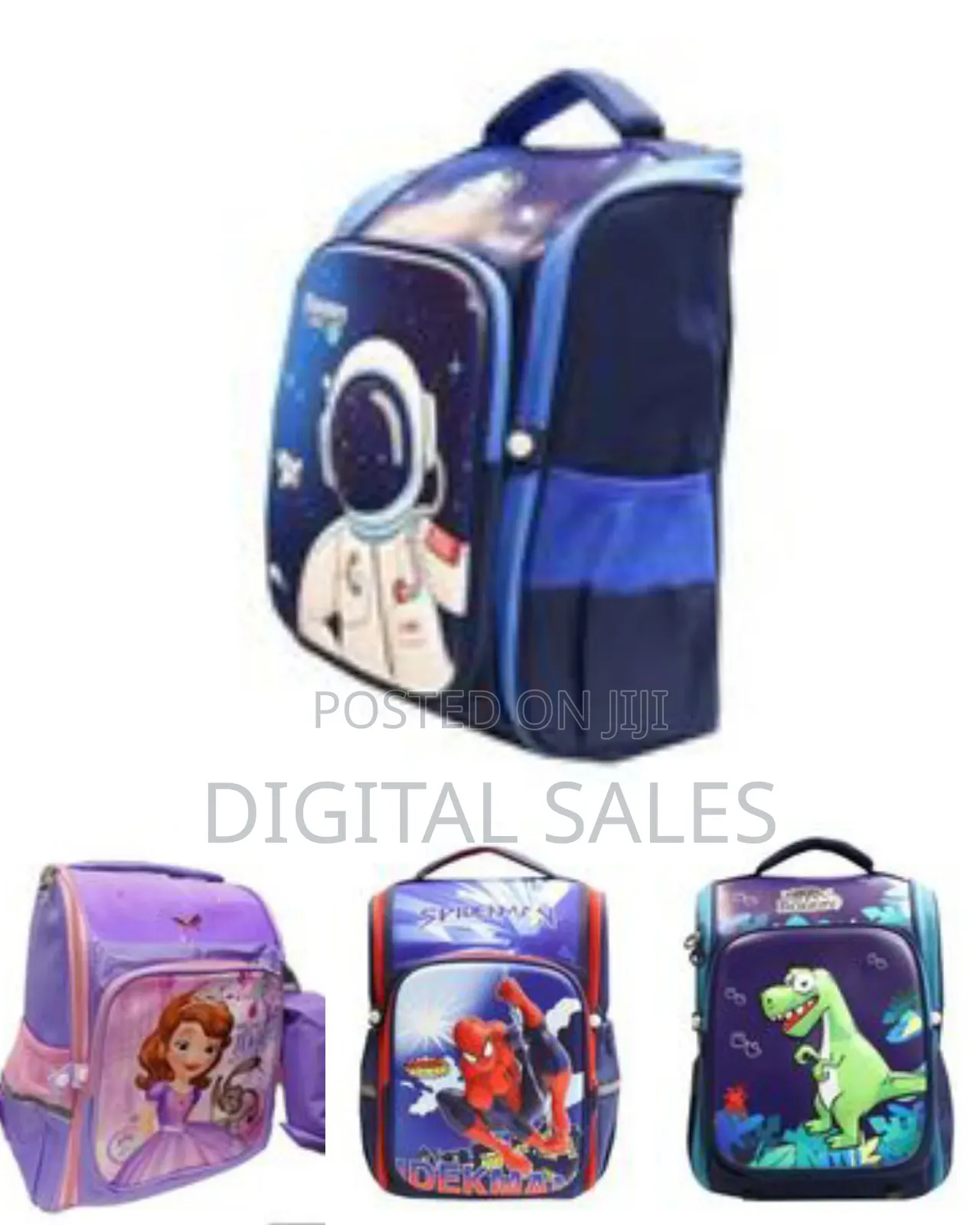 2 in 1 Cartoon Student Bag for Kids Orthopaedic Lightweight