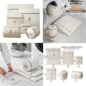 Mesh Laundry Bag Set of 6, Sandwich Embroidered Net Washing Machine