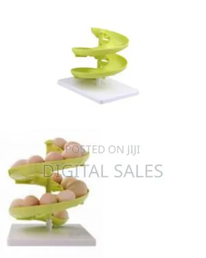 Spiral Egg Tray Storage Organizer-Lemon Green