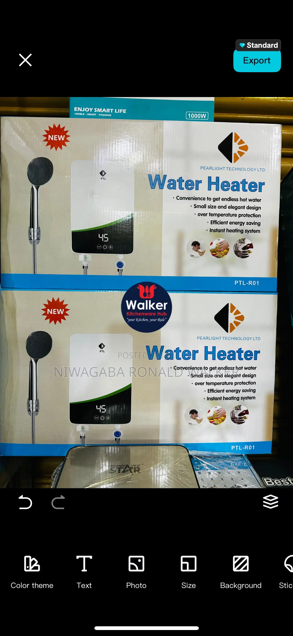 Instant Electric Bathroom Water Heater