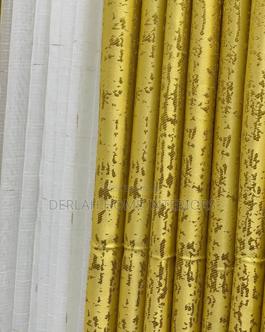 Mastered Yellow Curtain Fabric