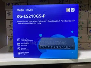 Ruijie Reyee Rg-Es210gs-P, a 10-Port Smart Cloud-Managed Poe Switch.
