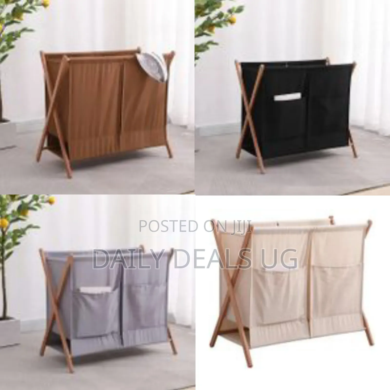 Laundry Basket Hamper Storage Bamboo Foldable Box